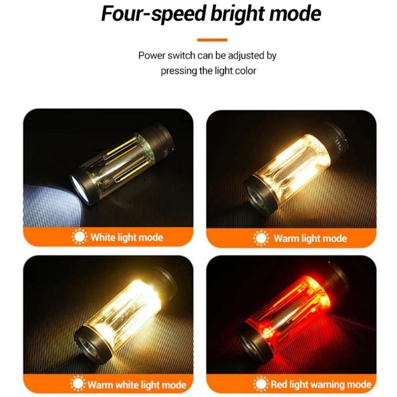 USB перезаряжаемый фонарь для кемпинга, портативные фонари, уличный аварийный светильник, подвесной светильник для палатки, мощный магнит, рабочая лампа