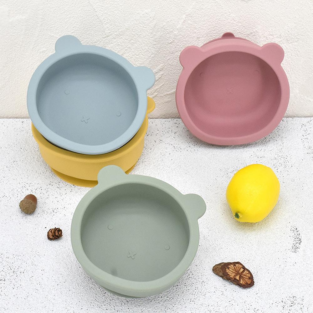 Silicone Suction Bowl for Babies Toddlers Self Feeding Baby Bowl with Spoon BPA Free Dishwasher &