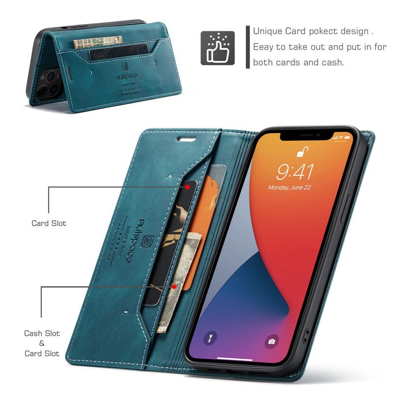 Чехол-кошелек для iPhone 13 Pro с магнитной откидной крышкой для карт для iPhone 13 Pro Max 13 Mini Чехол Роскошный кожаный чехол для телефона с подставкой