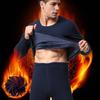 2Pcs/Set Men Warm Suit O-Neck Long Sleeve Tops Elastic Waist Long Pants Set Solid Color Plush Lining Pajamas Set