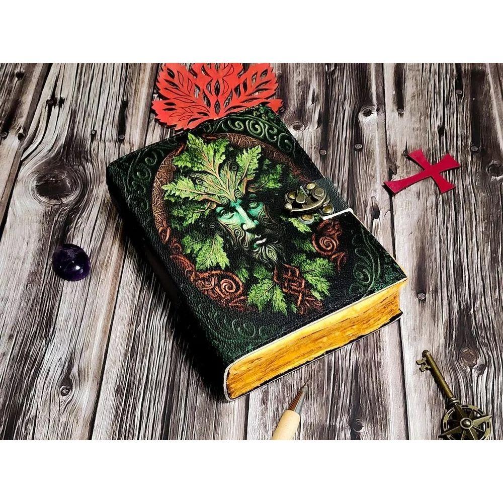 Vintage Tree of Life Journal Diary | Green 7/5 Tree of Life Notebook Grimoire
