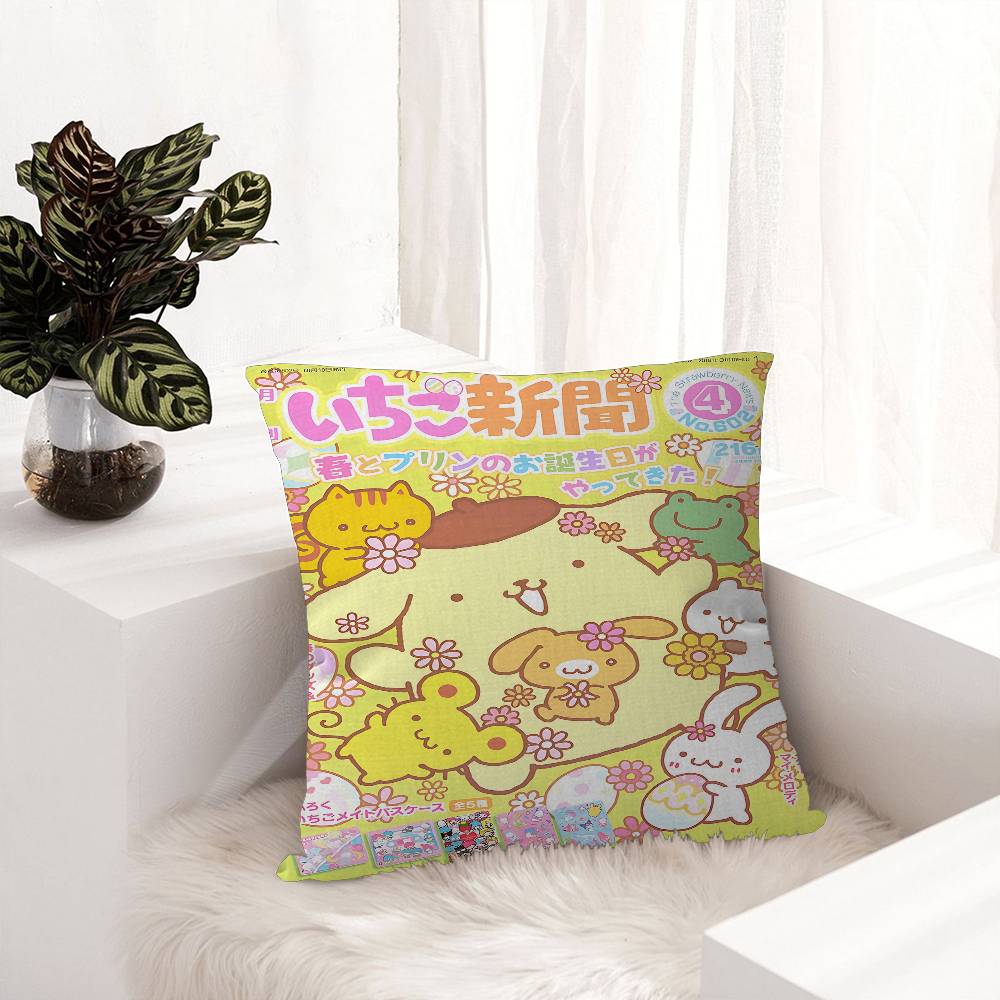 Милая подушка P-Pom P-Pom P-Purin Наволочка для подушки Чехол для подушки в машину Подушка для дивана Автомобильный Рождественский подарок 40x40 см 45x45 см