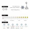 ALIZERO 0.3-3ct D Color Moissanite Earrings For Women s925 Sterling Sliver Plated 18k White Gold Ear Stud with GRA Fine Jewelry