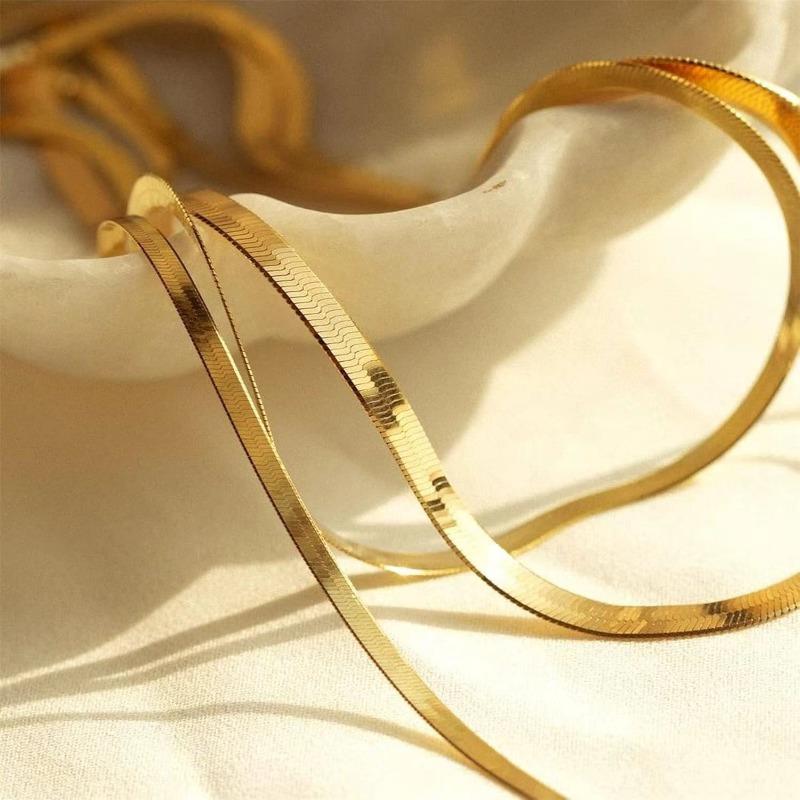 Necklace Chain Herringbone Golden Snake Necklace Choker Necklaces For Women Gifts Jewelry