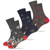 Christmas Men's Socks Reindeer 3 Pieces For Gift