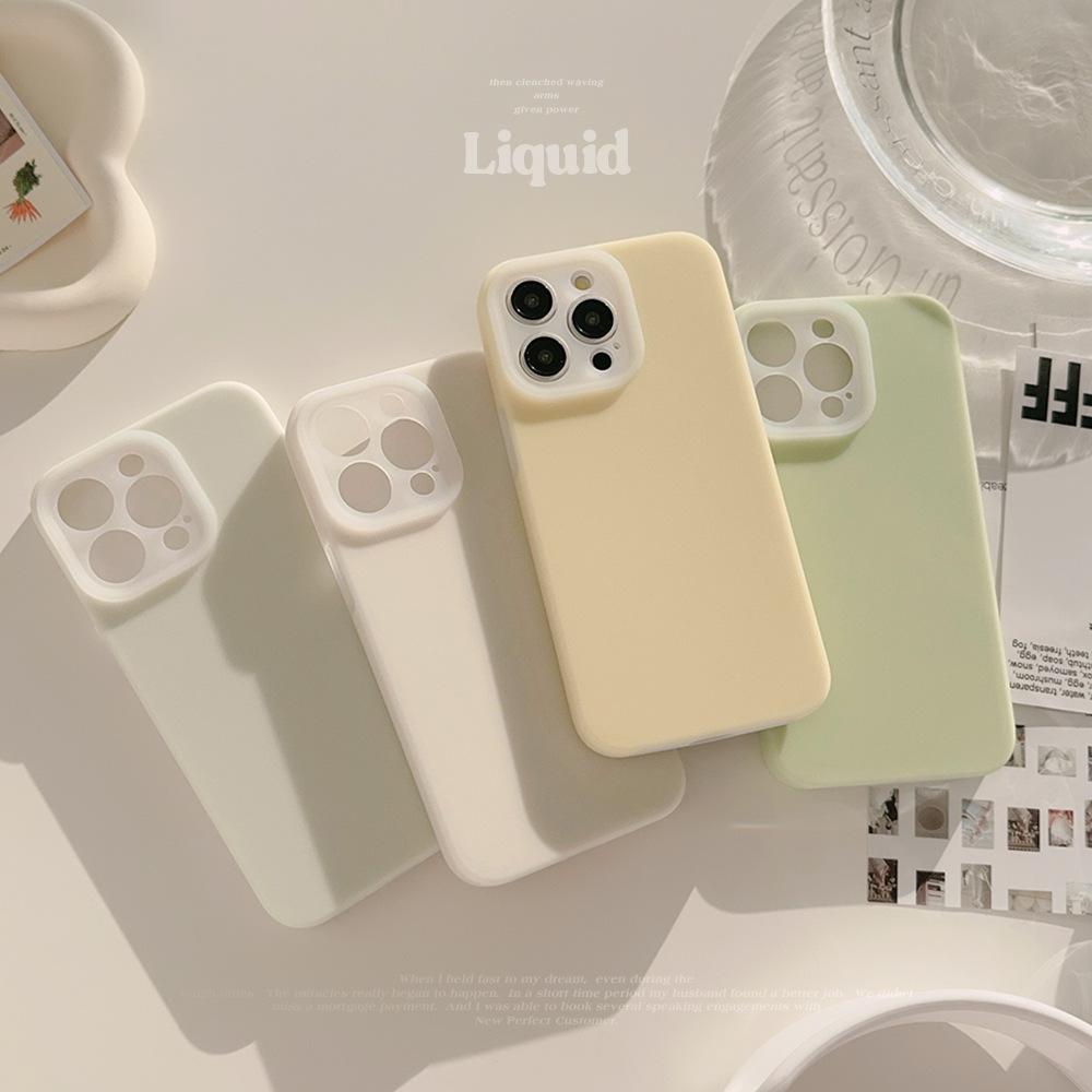 Жидкий Желейный 16 Подходит для Чехла iPhone iPhone 15 Защита от Падений 14promax Однотонный Простой 12 Всесторонний 13