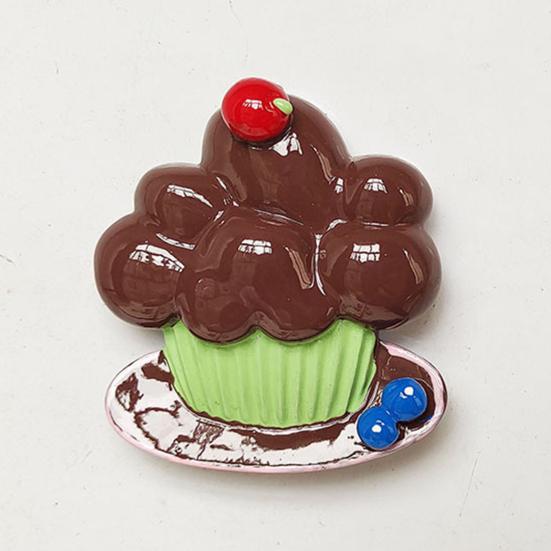 3D-магнит на холодильник в виде кекса, имитация десерта, магнит на холодильник из смолы для домашнего офиса, кухонного шкафчика, имитация украшения для еды