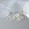 SLBRIDAL Ручная работа на проволоке, с множеством страз и жемчуга, для девочек, венок для волос, ободок, свадебная тиара, свадебные аксессуары для волос, женские украшения