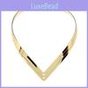 V Fashionable Shaped Women Metal Collar Necklace For Fashion Enthusiasts
