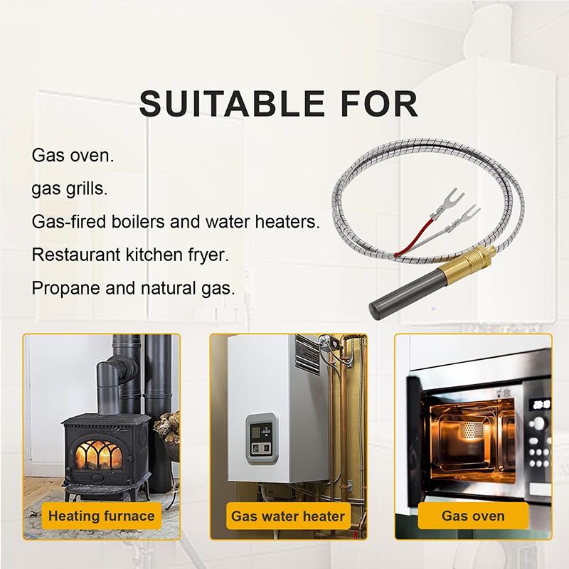 750 Degree Millivolt Replacement Thermopile Generators Used on Gas Fireplace / Water Heater / Gas Fryer Cluster Thermocouple