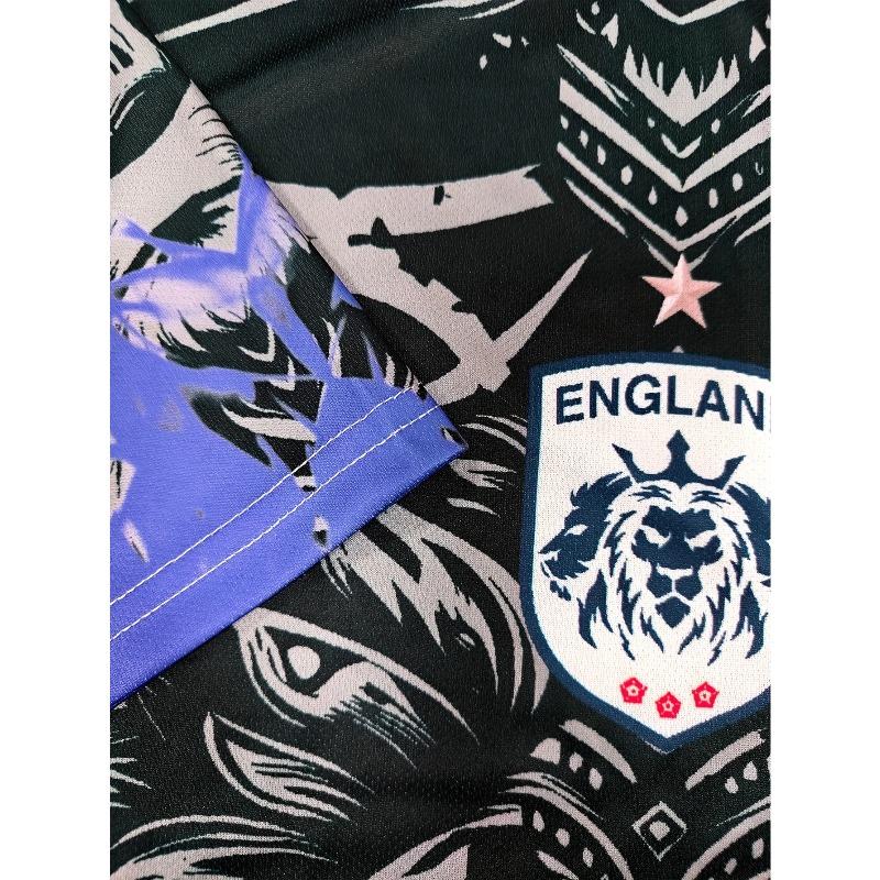 Мужская футбольная майка England Lions со стильным принтом льва, с круглым вырезом и удобный спортивный топ, подходит для тренировок и игр,