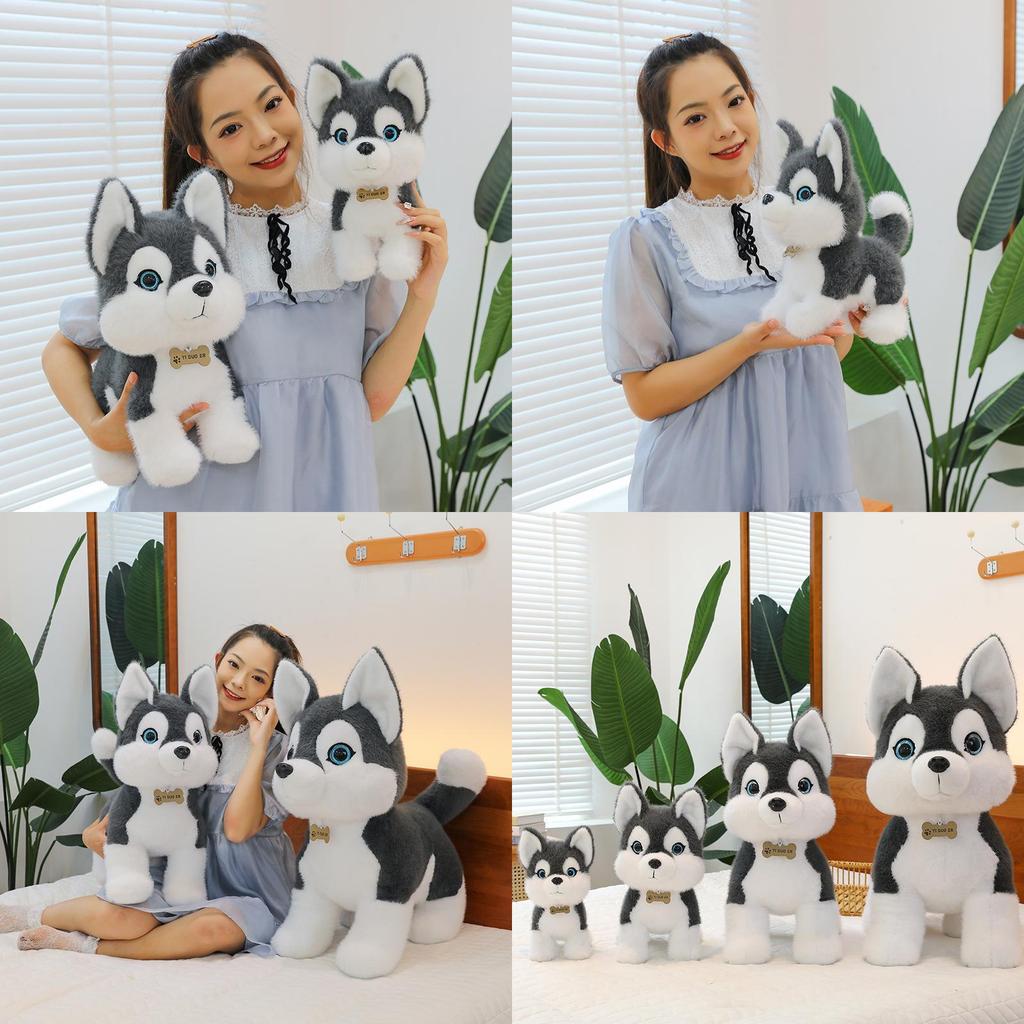 Charming Gray Husky Stuffed Animal Plush Toy Ideal For Kids And Pet Lovers Alike