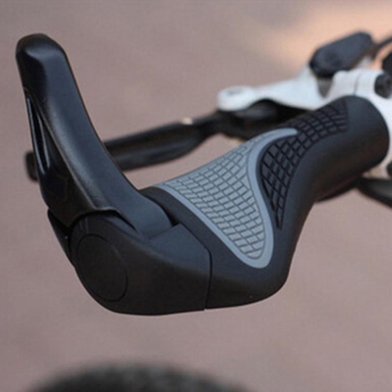 Ручка для горного велосипеда из овечьего рога, противоударная и пылезащитная резиновая ручка для велосипеда, двусторонний блокирующий аксессуар