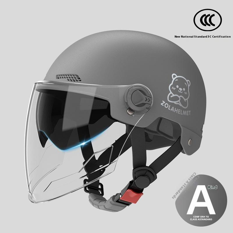 Bear Helmet, Electric Car, Half Helmet, Sunscreen for Women, Ventilated and Light, Wholesale with Ear Protectors, Warm In Winter