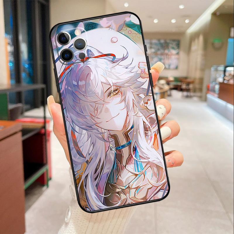 Чехол для телефона Honkai Star Rail JingYuan для iPhone 17 Air 16 14 13 11 15 Pro Max mini 15 16 Plus 16e Защитный чехол