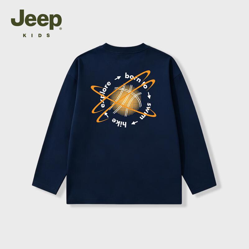 Jeep Однотонная детская футболка с длинным рукавом