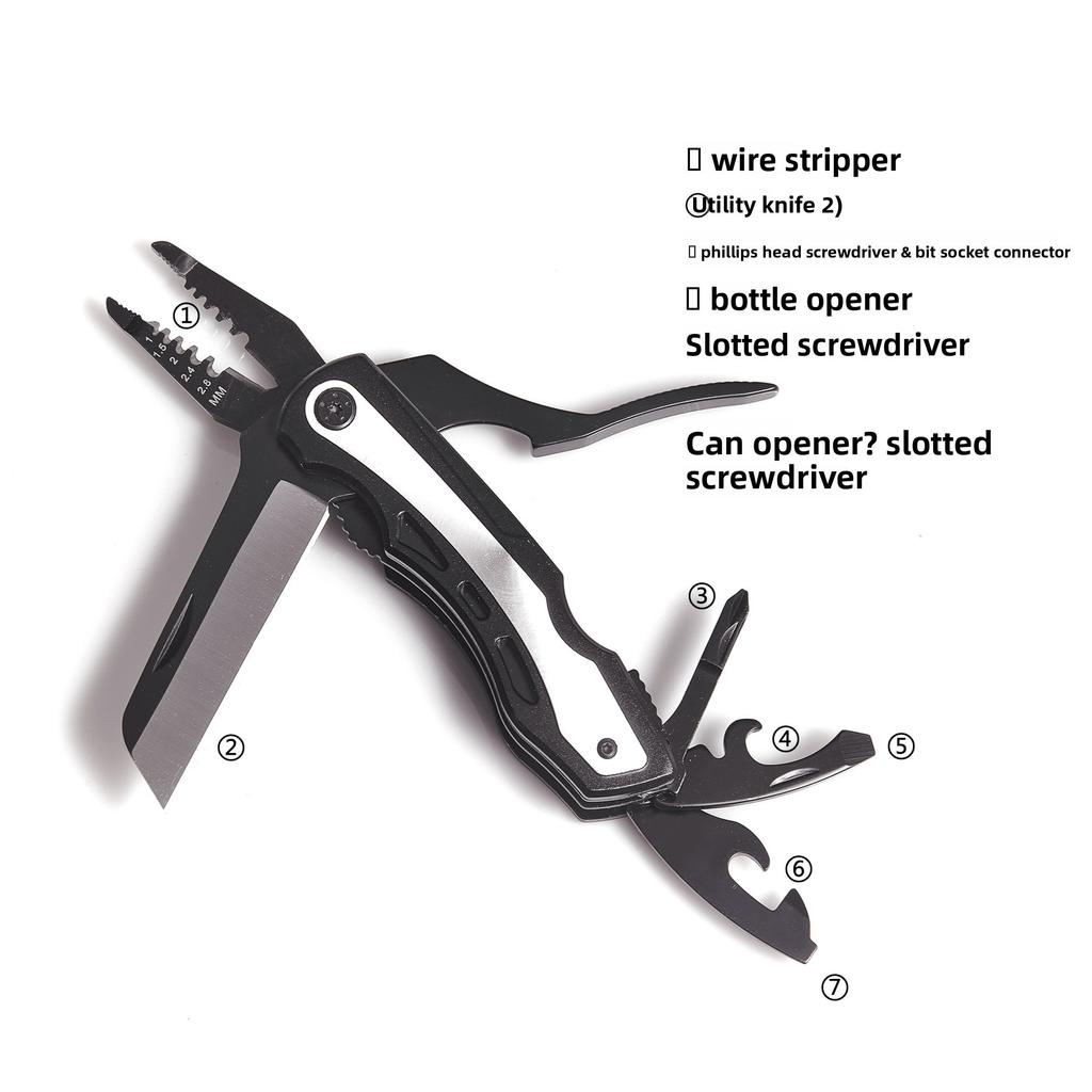 Folding Multitool Pliers 16 in 1 Stainless Steel Portable EDC Pocket Tool Survival Camping Hiking Outdoor Gear For Repair