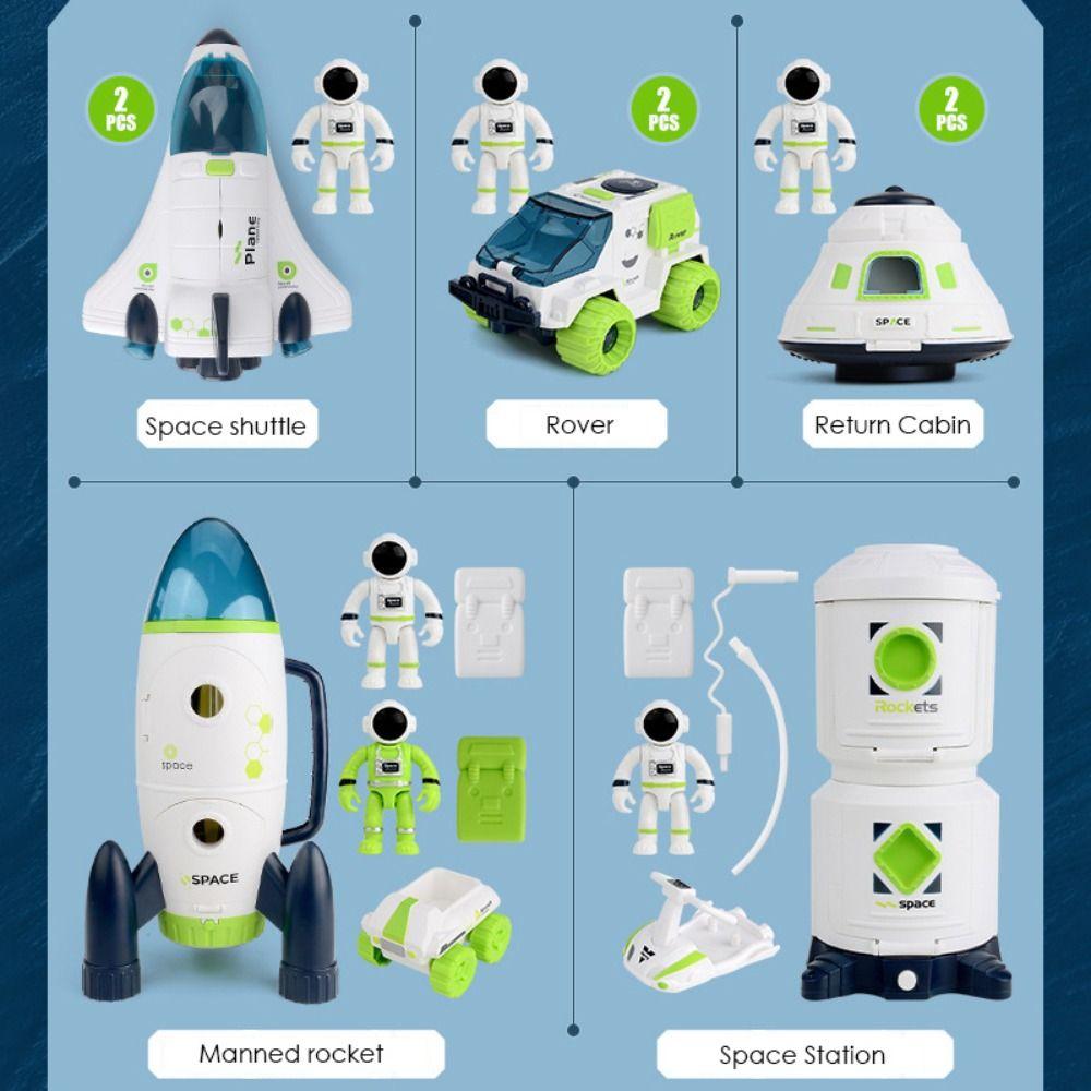 Space Station Acousto Optic Space Toys Rocket Spacecraft Model Space Shuttle Toys Toy for Kid