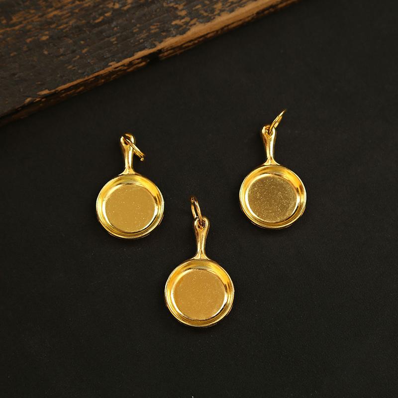 Mini Golden Shovel Golden Pot Keychain Game Peripheral Teamfight Tactics Key Chain Creative Toy Bag Car Key Holder Pendant