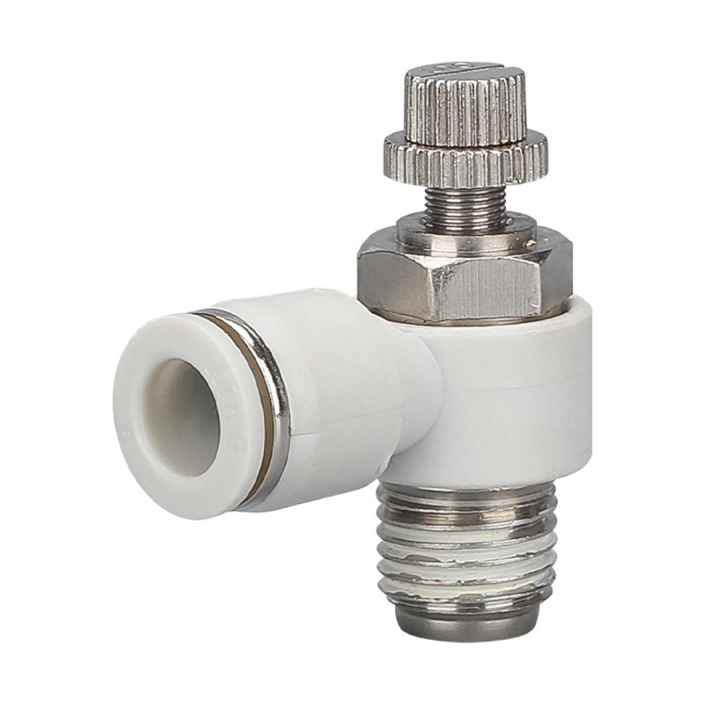 SL 4 6 8 10 12 14 16 мм Трубка M5 1/8" 1/4" 3/8" 1/2" BSPT Наружная Пневматический Фитинг Воздуха Регулировка Скорости Клапан Быстрое Вставное Соединение