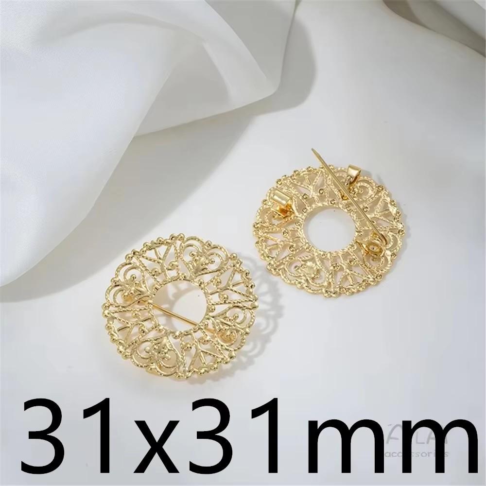 18K Gold Plated Brooch Clasp Brooch Color Preservation Accessories DIY Handmade Materials
