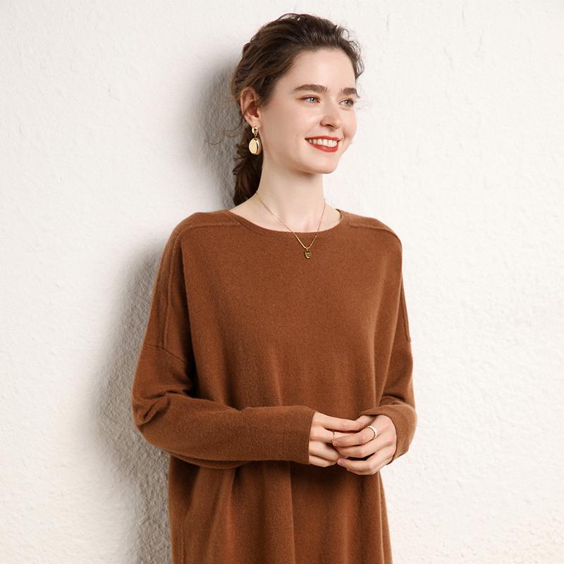 Женский кашемировый свитер Qinghe Cashmere 100% кашемир Женский осенне-зимний кашемировый свитер Мягкий и теплый