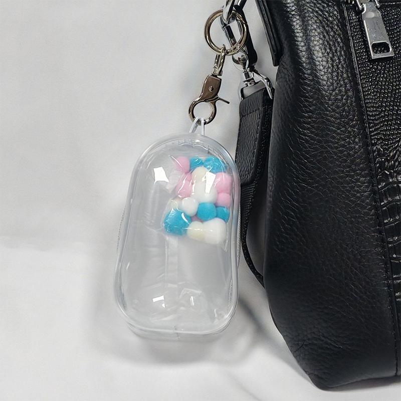 Кукольный дисплей Прозрачный ящик для хранения Мешочек Mystery Box Брелок Сумка Милая кукольная сумка Организация с плюшевым мячом Пылезащитный чехол