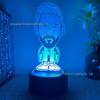 Семицветный USB спортивный ночник: 3D Дизайн с Футбольным и Баскетбольным Мячом с Пультом Дистанционного Управления, Черная Сенсорная Основа, 16-Цветная Лампа, Подарок