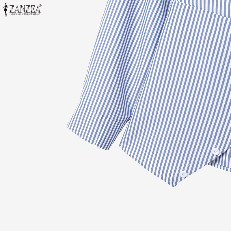 ZANZEA Женский повседневный костюм из двух частей с длинным рукавом и брюками