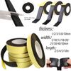 Black Foam Foam Rubber Strip with Strong Adhesive Tape, Door Frame Gaps Sealing Strip, Black Foam Rubber Tape Thickness 1/2/3/8/10 MM