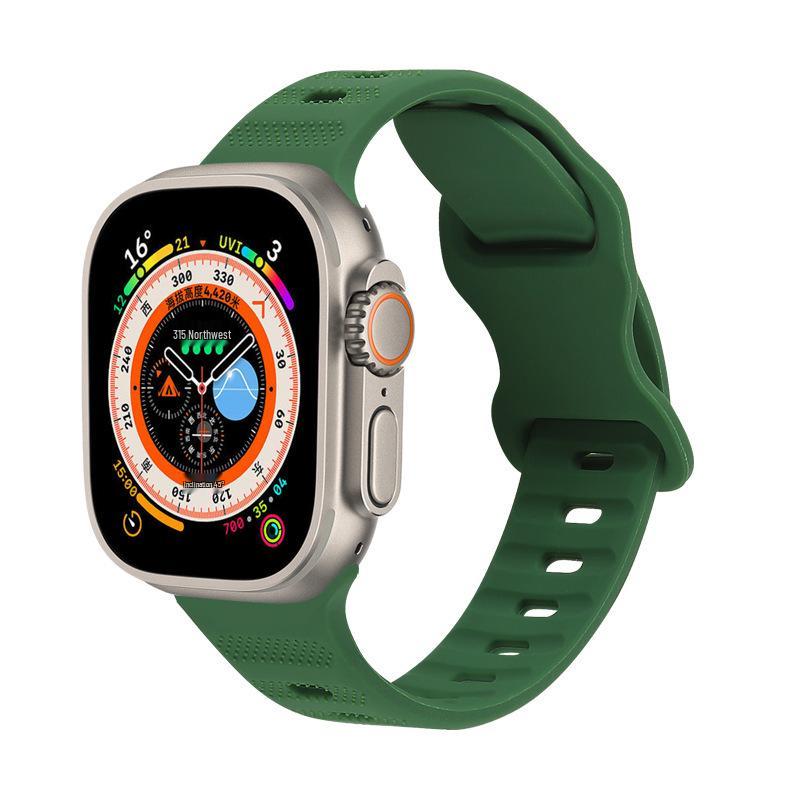 Силиконовый спортивный ремешок для часов iWatch с застежкой-бабочкой King Kong