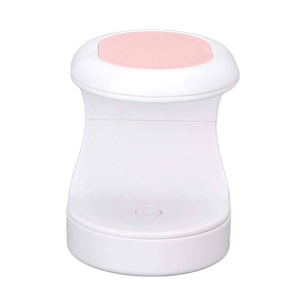 16W Mini UV LED Nail Lamp Portable Fast Drying Nail Gel Dryer for Single Fingernail Pink