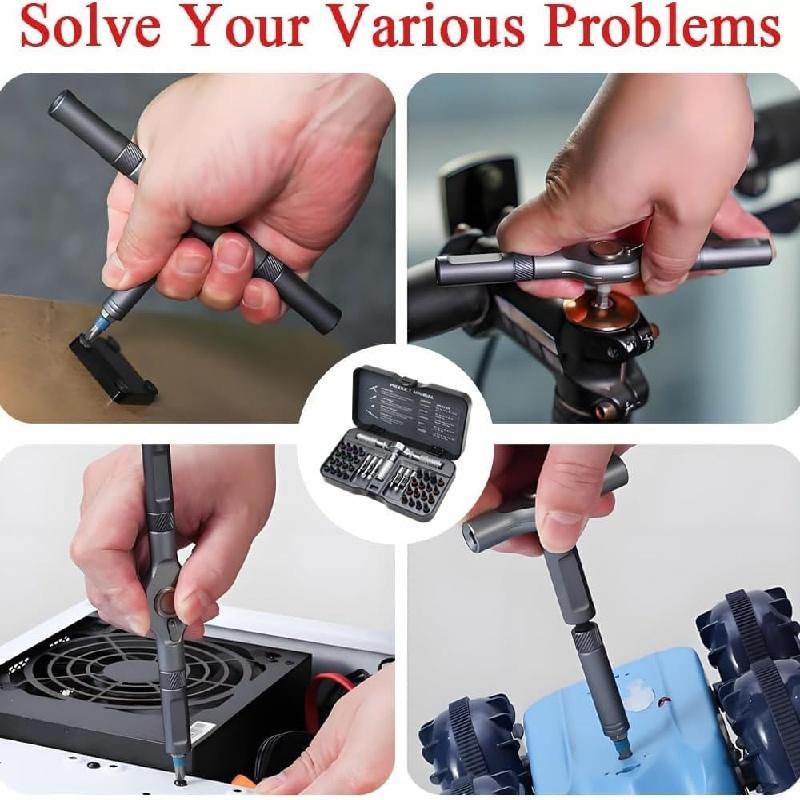 24 In 1 Dly Magnetic Ratchet Screwdriver Set Compact And Portable Ratchet Screwdriver Fix Furniture Electronics & Glasses