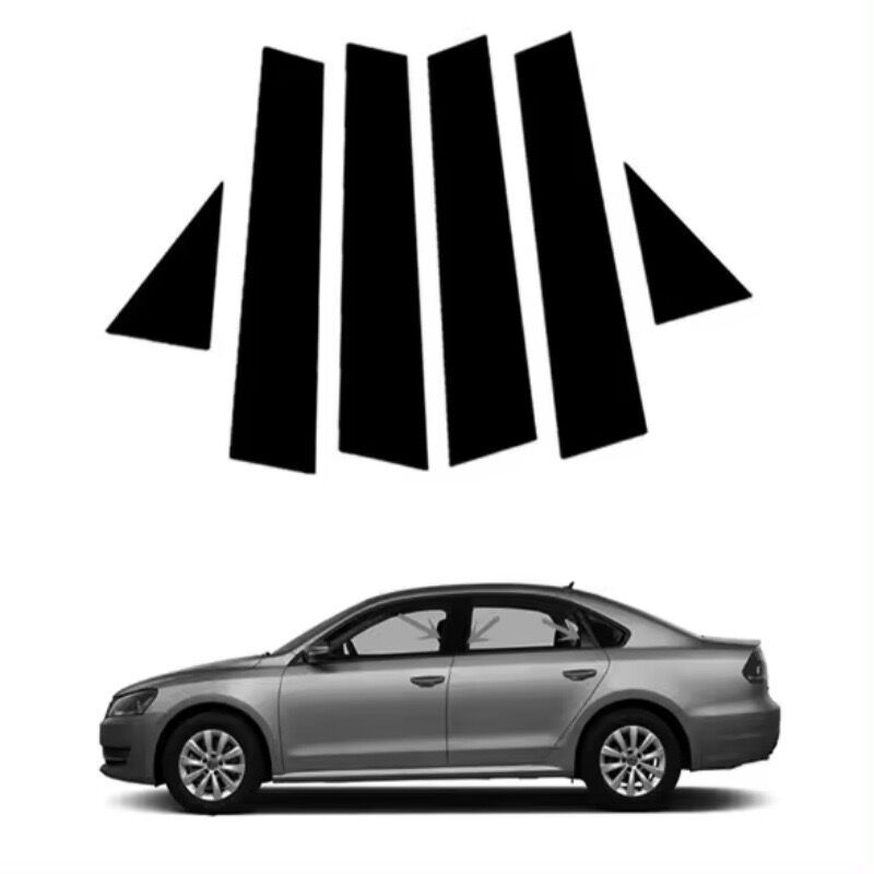 6 шт. Стойки стоек дверей и окон для Volkswagen Passat B7 2011 2012 2013 2014 -2018 Комплект декоративных накладок на молдинги Декоративные аксессуары