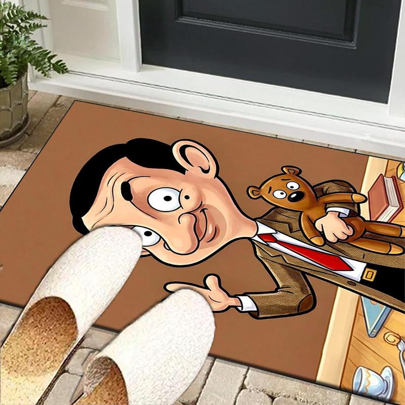 Mr. Bean's Adventure Office Rug Chair Mat, Game Carpet, Suitable for Front Door, Bedroom, Living Room, Desk, Holiday Gift