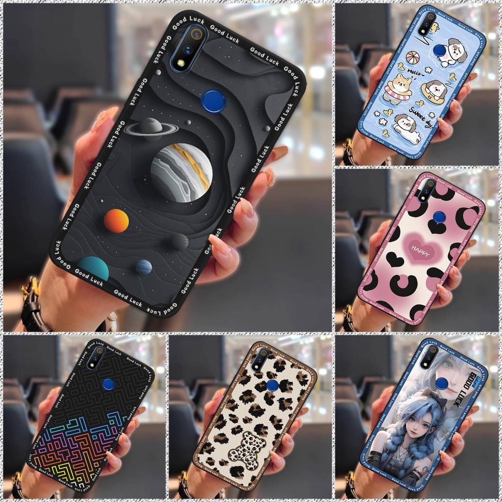 Back Cover Anti-dust Phone Case For OPPO Realme 3 Pro/X Lite Cartoon Silicone Fashion Design Anti-knock Soft case Cute