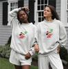 Trendy Women's Printed Loose-Fit Hoodie for Spring & Autumn: Casual, Versatile Long Sleeve