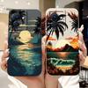 Для телефона Infinix Zero Ultra X6820 / Zero 5G 2023 X6815C X6815D Чехол для телефона Модный рисунок Закат на пляже Ударопрочный Мягкий силиконовый чехол