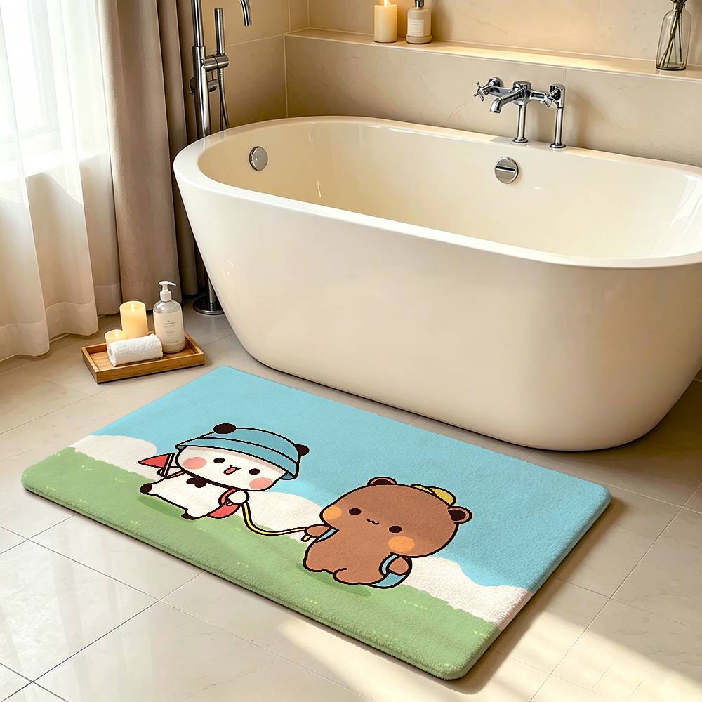 Kawaii Yier And Bubus Carpet Bathroom Anti-slip Mat Door Mat Home Decoration Mat Entrance Door Mat Scratch-resistant Door Mat