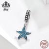 2020 Sterling Silver Starfish Blue Charm Pendant for DIY Bracelets & Necklaces
