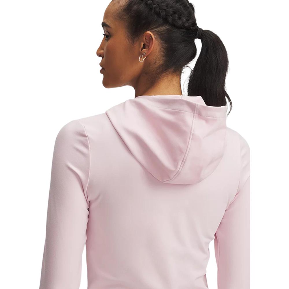 Under Armour Soft Feel Sports Training Hooded Long Sleeve Jacket Women Jackets Pink 1386618-647