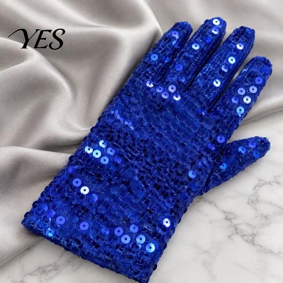 Sequin Performance Gloves 1 Pair Kids Dance Gloves, Red Yellow White Women Party Accessories Sparkly for Stage Costume Party, Children Toddler Silver