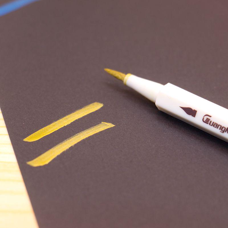 15 цветов, металлический маркер, художественный маркер, мягкая кисть-ручка