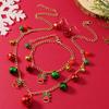 Jewelry Gift Christmas Set With Bell Botanical Motifs In Alloy Celebrations For
