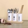 High-grade Chopsticks Storage Rack White Spoon Fork Drain Box Flatware Organizer  for Kitchen