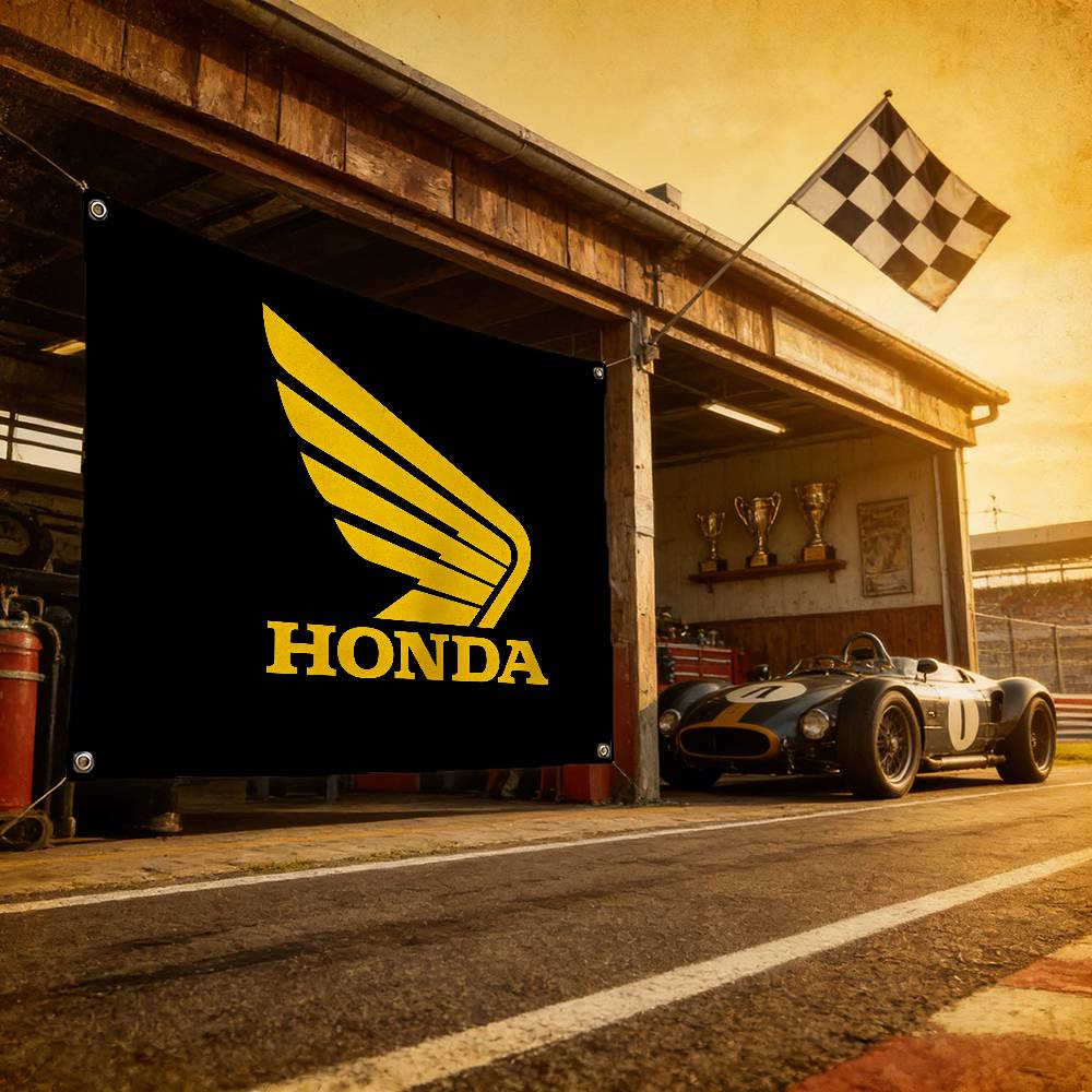 Мотоцикл Для HONDA Премиум Флаг 120г Полиэстер Экологически Чистая Печать Водонепроницаемый Износостойкий Декор для Домашней Вечеринки Баннер PH2