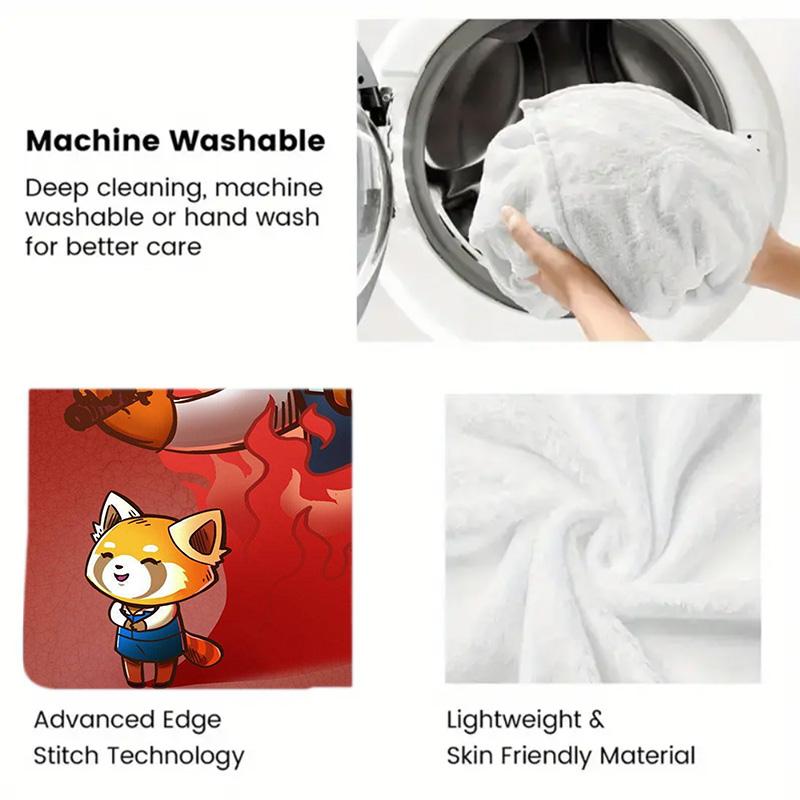Aggretsuko 2D Flat Pattern Flannel Blanket High quality All Seasons Warmth and Comfort Perfect for Christmas Gifts.PMT0914103