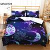 Sun And Moon Duvet Cover Exotic Galaxy Stars Bedding Set Microfiber Astrology Comforter Cover Queen For Kids Boys Teens Bedroom