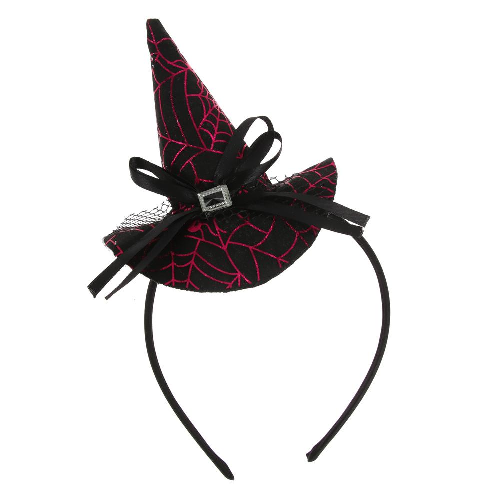 Pumpkin Witch Hat Props Point Cap Festival Skull Headband Halloween Headband Party Hairband Performance Props Decor Headwear