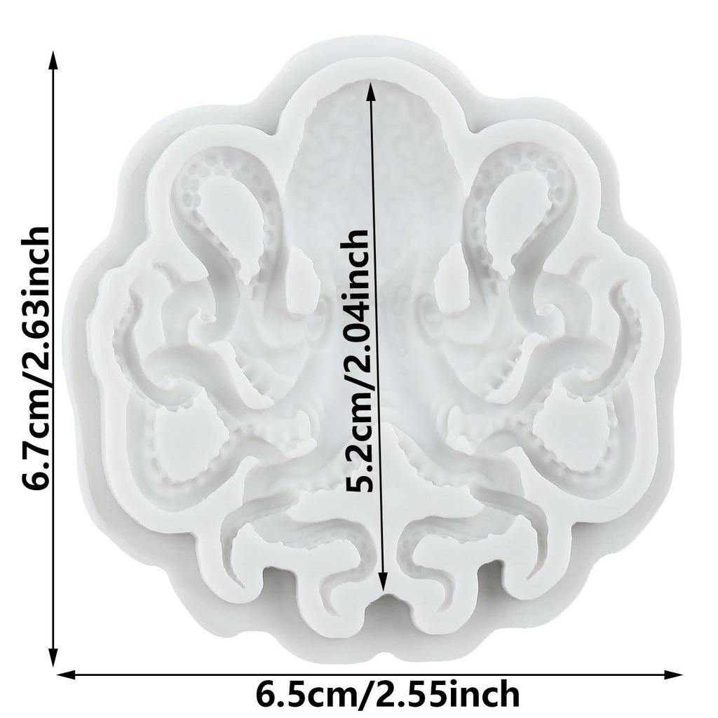 Силиконовые формы Осьминог Форма для мастики Осьминог Инструменты для украшения торта Топпер для кекса Конфета Шоколад Форма для гампасты